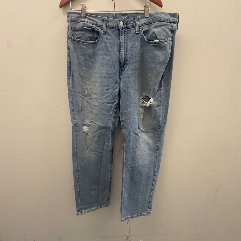 Levi’s 514 Men’s Jeans W36 L30 Distressed Light Wash Denim Pants